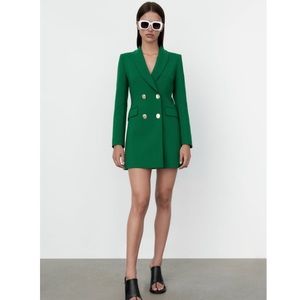 Zara Double Breasted Long Blazer